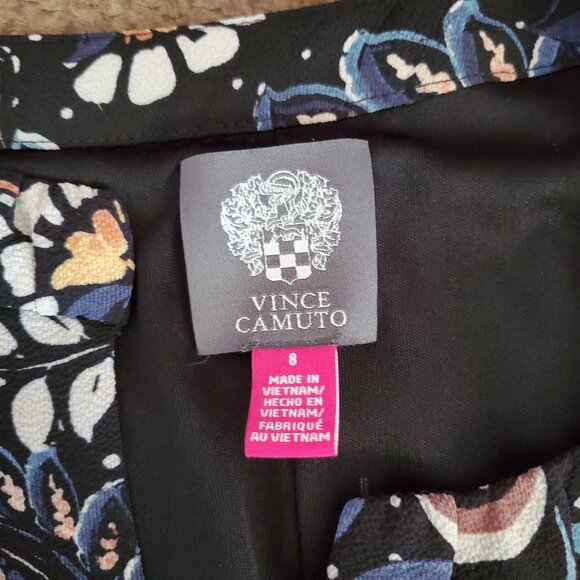 NWT Vince Camuto Black Floral Paisley Sheath Dress - No Belt | Sz 8 - Picture 2 of 6